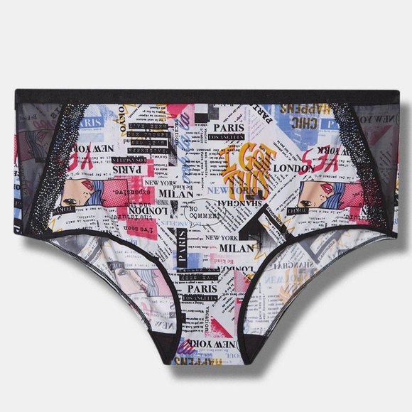 ♥️NWT VINTAGE TORRID SEAMLESS NEWSPAPER GRAPHIC PRINT MICROFIBER PLUS SIZE 4X - Picture 7 of 9